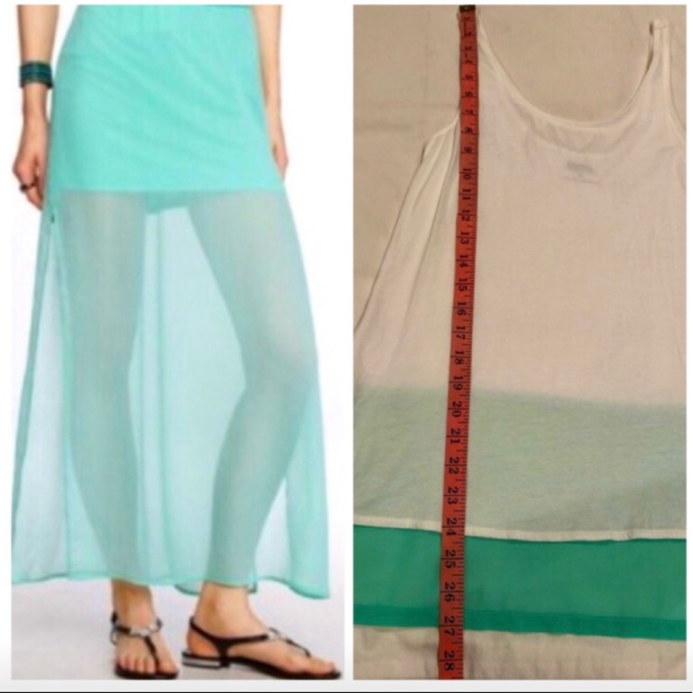 NWOT Express chiffon maxi skirt with side slits. Including matching tank top